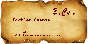 Bichler Csenge névjegykártya